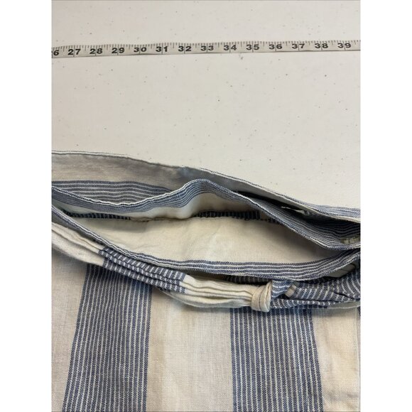 Free People 100% Linen Uptown Days Wrap Mini Skirt size 6‎ Blue White Stripes - Picture 7 of 11